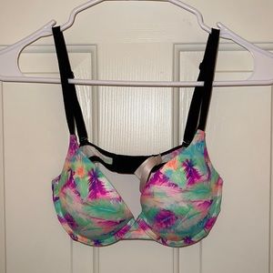 PINK Victoria’s Secret Push-Up Bra 34B Bright Tropical Print